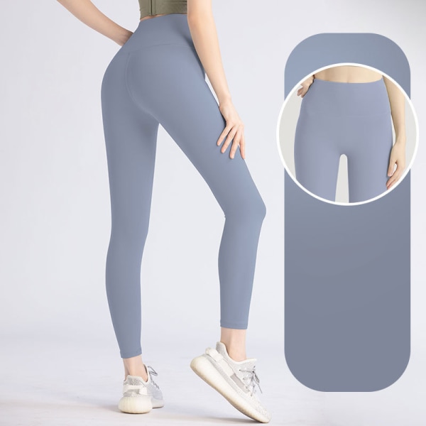 Fitness Kvinna Hellängder Leggings Löparbyxor Bekväma sea rock gray M