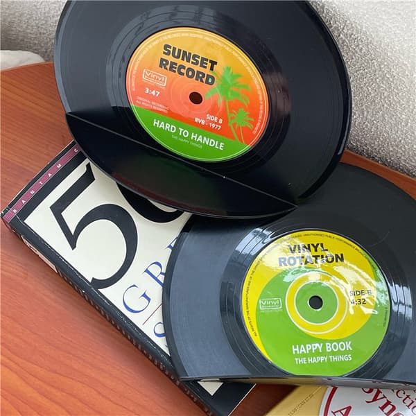 Vinyl CD Bokstöd Creative Record Bokställ Skrivbordsdekoration