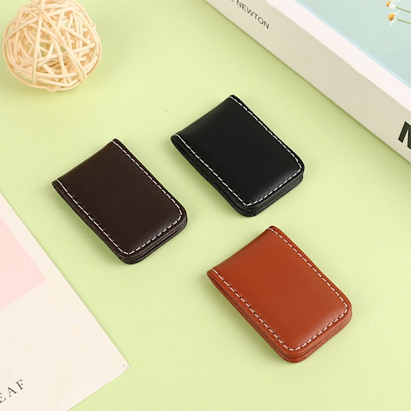 Money Clip Plånbok Smal Herr Dam Vintage Stark Magnet Money Cl Black