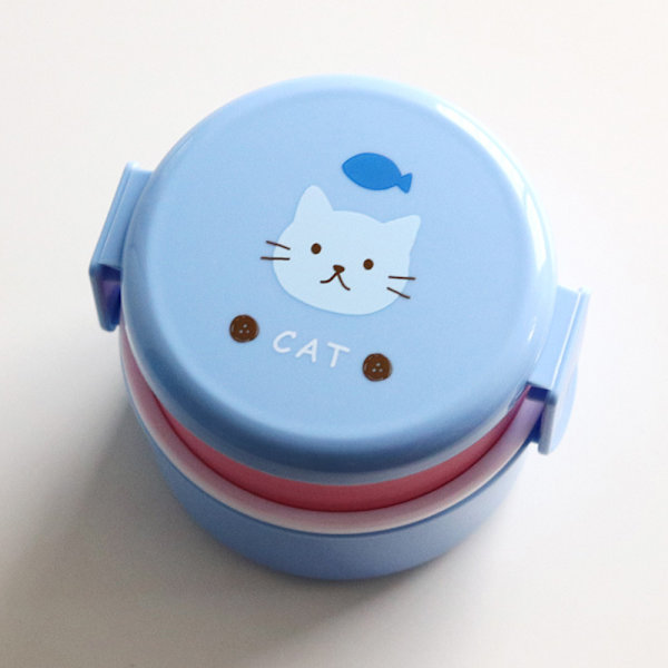 540 ml Lunchbox Dubbellagers Rund Mini Bento Box Barn F C