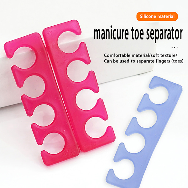 Silikon tåseparator/fingeravståndsavdelare form för manikyr Blue