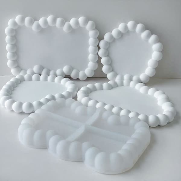 Bubbelförvaringsbricka Form DIY Resin Gips Cementgjuten E