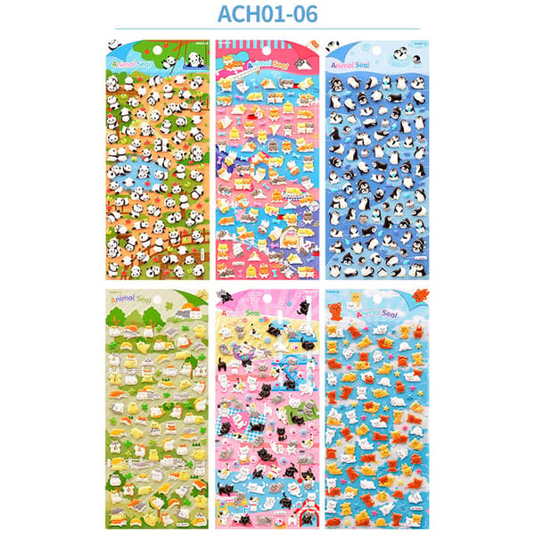 Penguin Panda Stereo Bubble Sticker Dagbok Sticker Decoration St A3