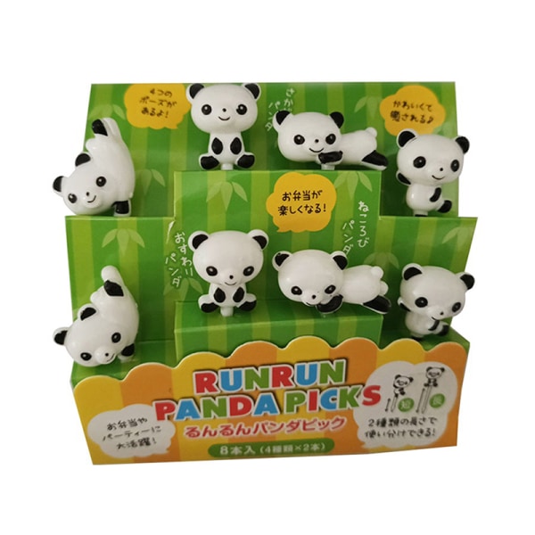 8 st/ set e Panda Fruktgaffel Barn Snack Dessert Dekoration gafflar