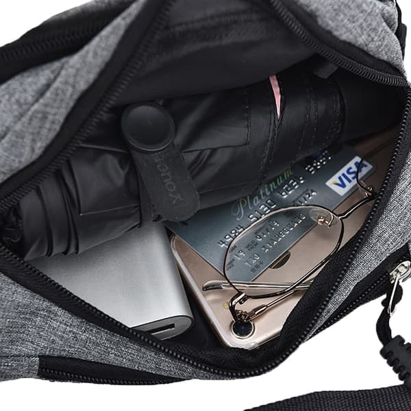 Herr Midjepaket Nylon Sport Fanny Väskor Pojke Drop Leg Väskor Hip Bum Gray
