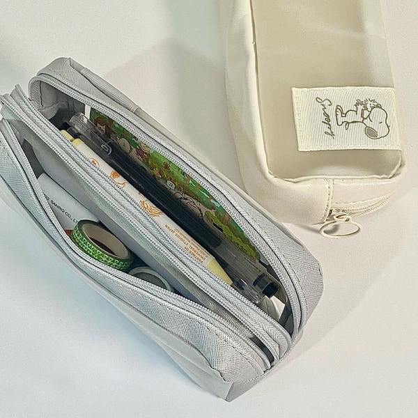 e Pennväska Transparent Frostat case Flerlagers blixtlås St Gray