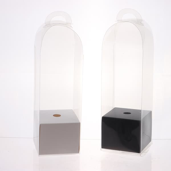 Transparent Rose Flower Box Plast Cake Packaging Box Florist White
