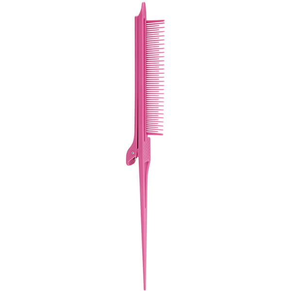 Point-tail Highlight Comb Point-tail Plastic Comb Hair Salon Co Rose red