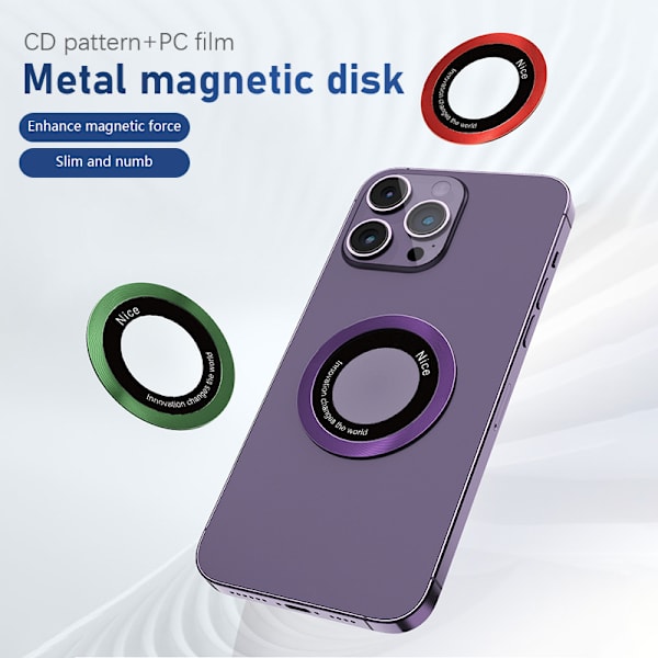 För Magsafe Magnetic Plate Ring Universal Metal Sticker Support A4