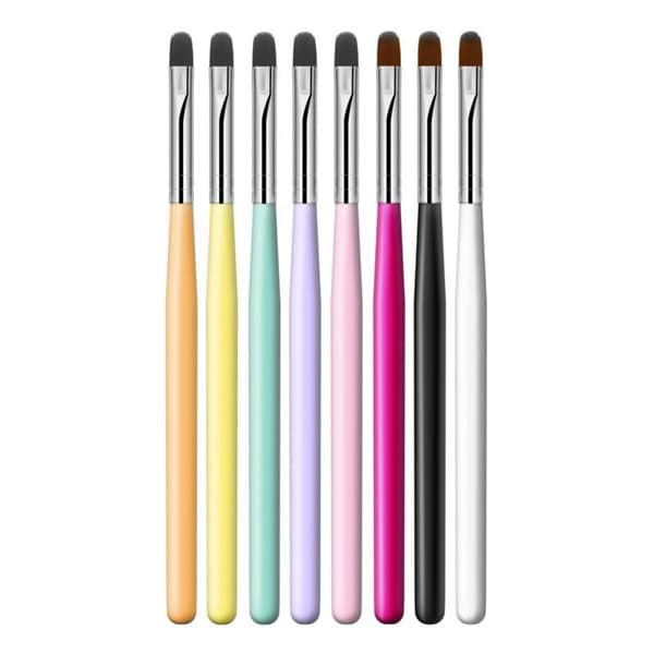 Nail Art Handle Brush UV Gel Gradient Borste För Manikyr Nail Rose red