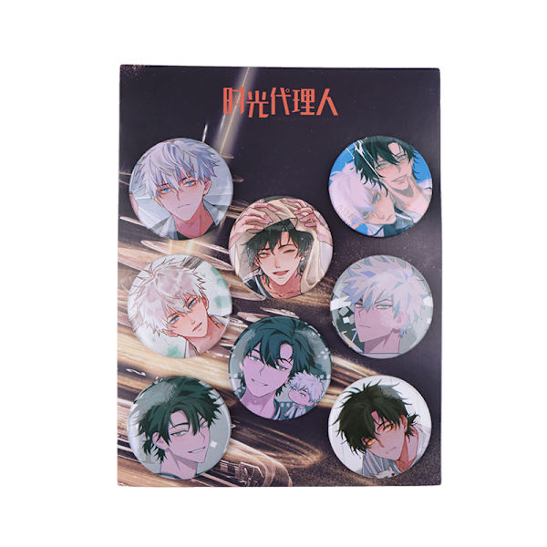 8 st/ set Anime Tinning Ryggsäck Badge Souvenirkläder Present F 02