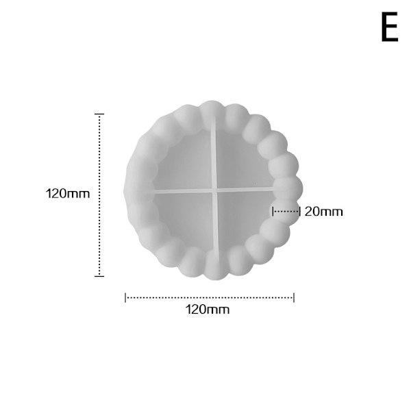 Bubbelförvaringsbricka Form DIY Resin Gips Cementgjuten E