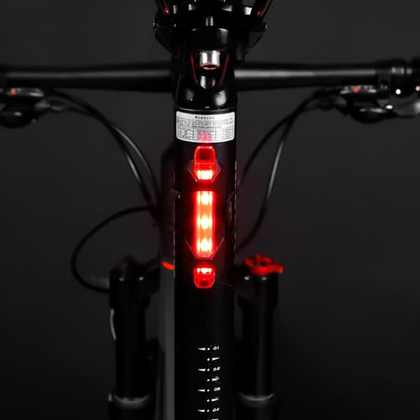 Cykelljus LED vattentät bakljus bakre USB uppladdningsbar B White