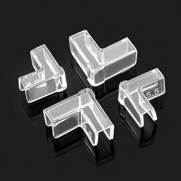 4 st/ set Silikon Transparent Anti-kollision Fish Tank Corner P 5mm
