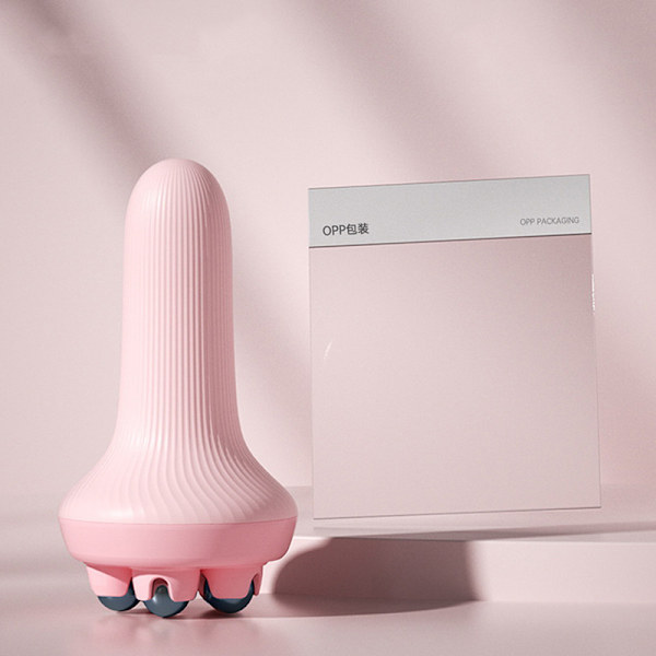 Massagerulle med 5 pärlor Multifunktionell massagerulle Professiona Pink
