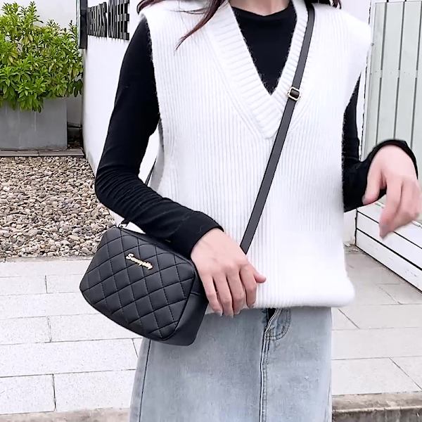 Mode Casual Crossbody-väskor för damer Lyxiga tofs White