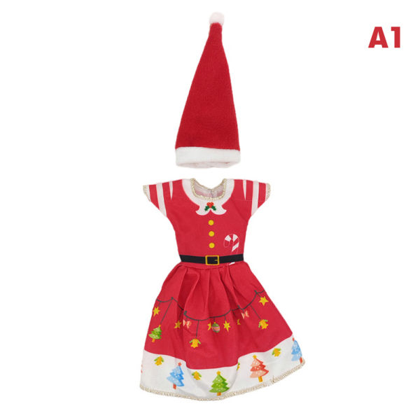 Julklänning Outfit Klänning Hattar för 11 tum 30 cm dockkläder A1