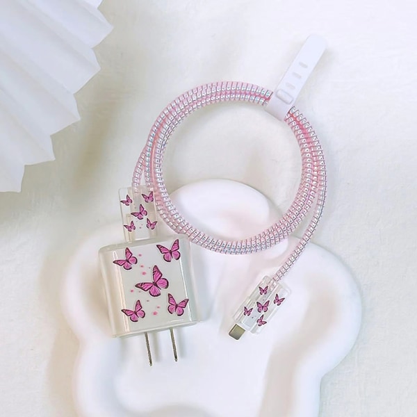 USB kabelskydd US Charger Protector Cover e Style Prot PINK F