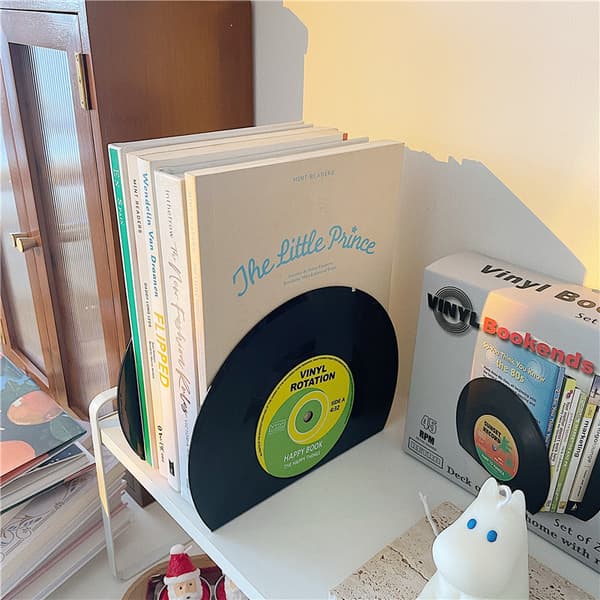 Vinyl CD Bokstöd Creative Record Bokställ Skrivbordsdekoration
