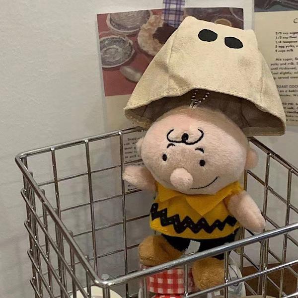 Kawaii Peanuts Snoopy Charlie Plysch Doll Toys Nyckelring hänge 9cm 02