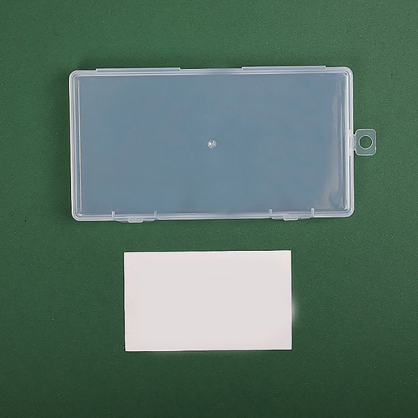 Transparent plast förvaring smyckeskrin behållare för pärlor öra Clear