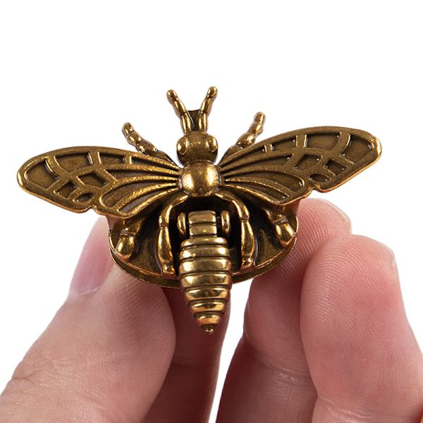 Metal Bee Form Turn Lock Retro Väska Lås Hårdvara Craft Bag Pu Ancient gold