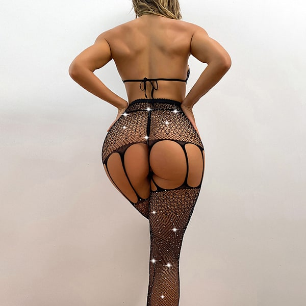 Sexiga underkläder BH Tights Body Kvinnor Rhinestone Underkläder A2