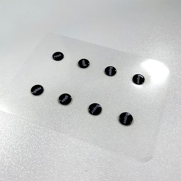 1-pack musskridskor i glas DIY Universal Dots Mouse Feet Pads St A1