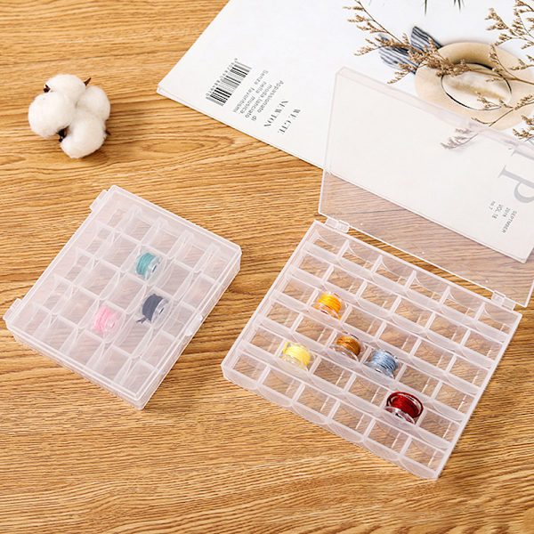 Spindelbox 36-galler transparent set förvaringsbox 25 Slots