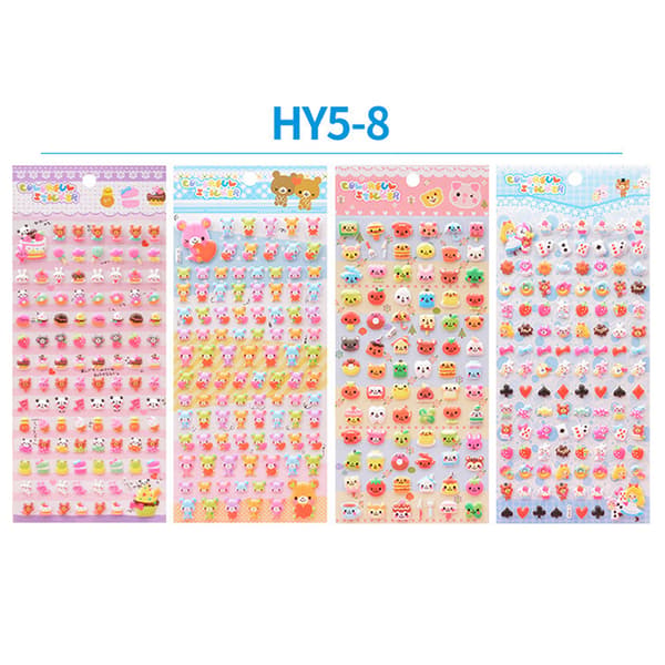 Djur Stereoskopisk 3D Bubble Sticker Dagbok Sticker Decor Stati A1