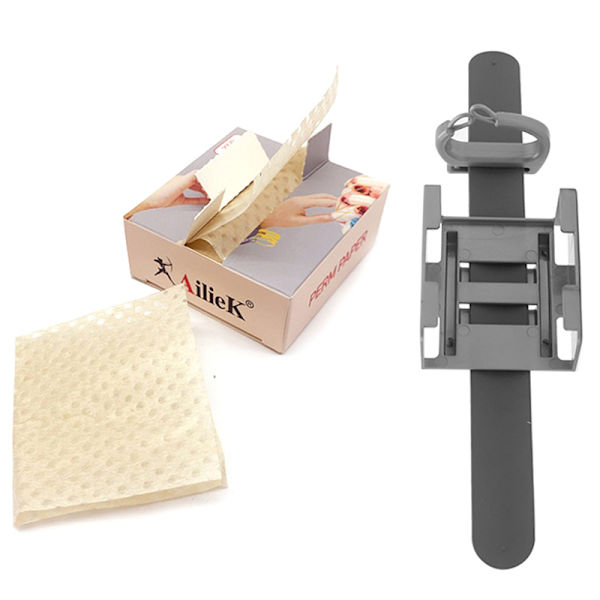 200/400 ark hårrullare Perm Papper Värmebeständig Blanchering 400pcs and wristrest
