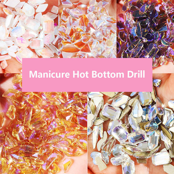 100 st Photochromic Aurora Rhinestones Nail Art Decor Mixed-sha 4