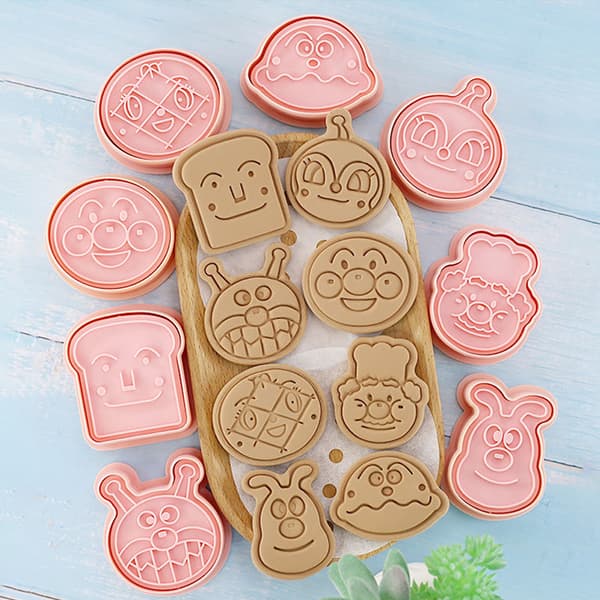 Anpanman 8 delar Set Form Cookie ters Fondant ter Plastic Cook