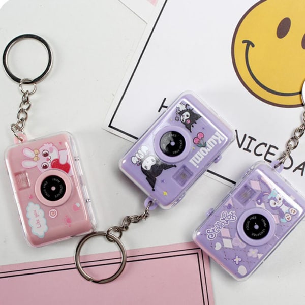 Sanrio Kuromi Melody Cinnamoroll Mini Camera Car Key Chain Acce A2