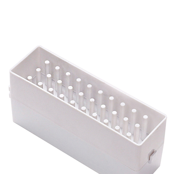 30 Hål Spikborr Slipning Bits Box Container Förvaring Nail Art White