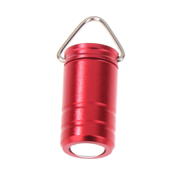 Fickknapp Batteri LED Ficklampa Protable Nyckelring Torch Ou Red