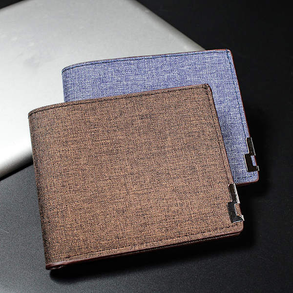 Denim Plånböcker Plånböcker Herr Dam Inlägg Business Foldable Cowhid Gray