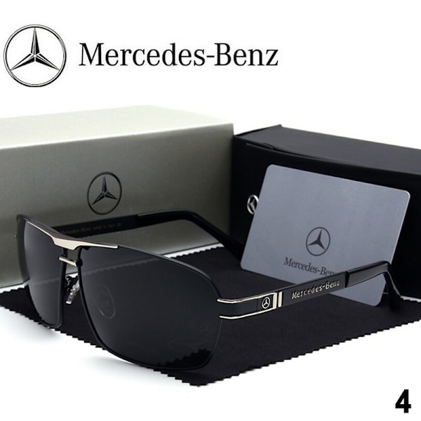 Benz solglasögon Mode polariserad spegel för män Klassisk metall E 4