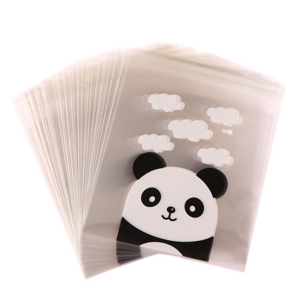 100st/pack Panda Dekoration Självhäftande kakpåse Bröllop M