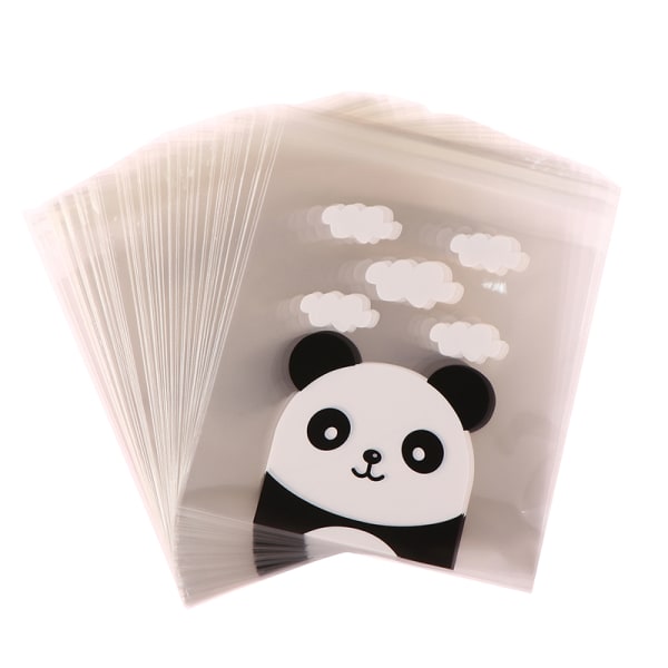 100st/pack Panda Dekoration Självhäftande kakpåse Bröllop S