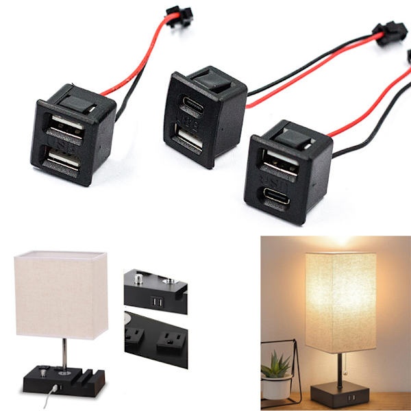 Dubbellager USB honbas typ-C power med A