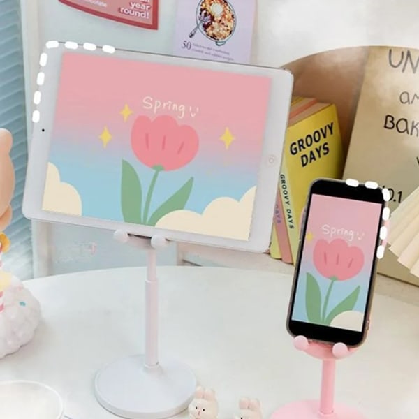 Rosa telefonhållare Stationär mobiltelefonställ för smartphonejustering pink