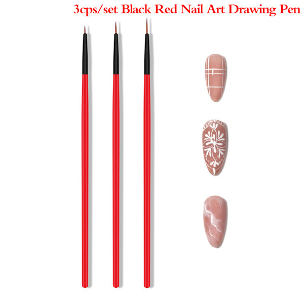 3st Akryl Nail Art Pensel Nail Art Dotting Pen Ritning Painti