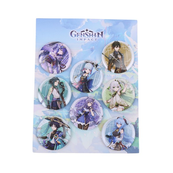8 st/ set Anime Tinning Ryggsäck Badge Souvenirkläder Present F 13