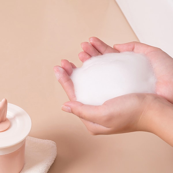 Enkel ansiktsrengöring Shower Foam Maker Bubble Foamer Device Fac Pink
