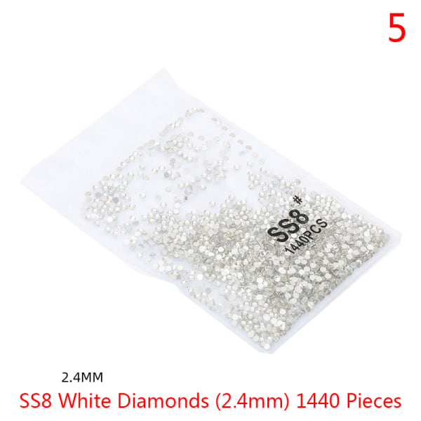 1440 st Crystal Nail Art Stones Flatback Strass för Nail A 5