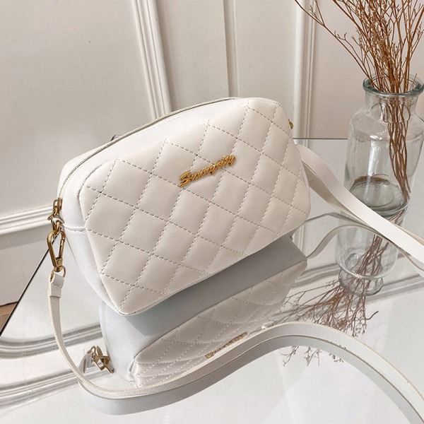 Mode Casual Crossbody-väskor för damer Lyxiga tofs White