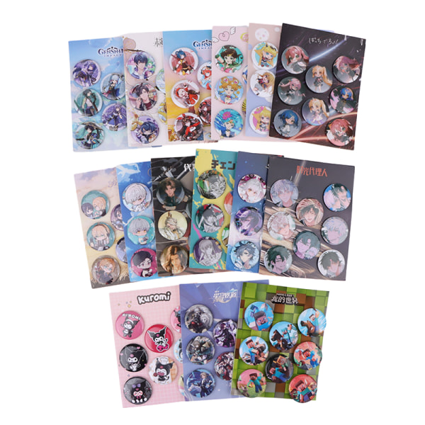 8 st/ set Anime Tinning Ryggsäck Badge Souvenirkläder Present F 08