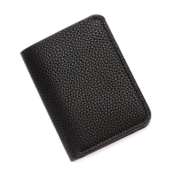 Mode Pu Läder Män Plånbok Mini Myntväska Körkort Black