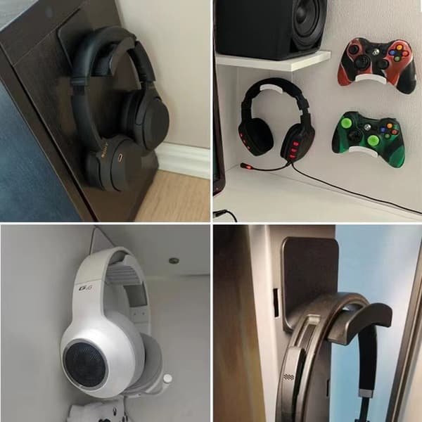 Universal hörlursstativ Spelkontrollhållare Headset Disp white